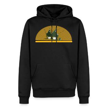 Pêche à la ligne - Sweat à capuche Premium bio Homme - noir - Devant - Nico (187cm)