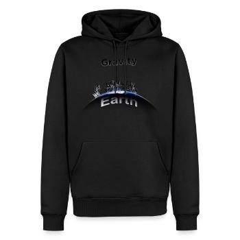 Gravity is holding me down to Earth - Sweat à capuche Premium bio Homme - noir - Devant - Nico (187cm)