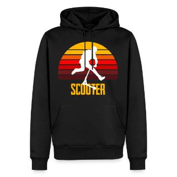 Freestyle-Roller - Männer Premium Bio Hoodie - Schwarz - Vorne - Nico (187cm)