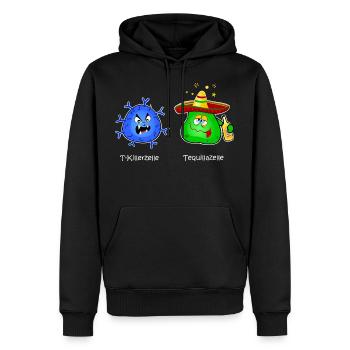 T killer cell, immune system, virus tequila T cell - Men’s Premium Organic Hoodie - black - Front - Nico (187cm)