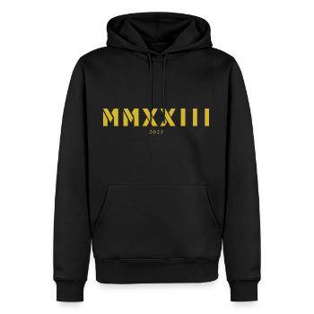 Römische Zahl Geburtsjahr Made in 2023 - Männer Premium Bio Hoodie - Schwarz - Vorne - Nico (187cm)