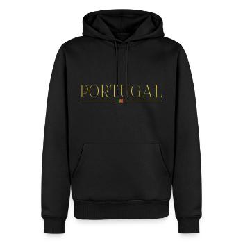 J’aime le Portugal, T-shirt design de style élégance - Sweat à capuche Premium bio Homme - noir - Devant - Nico (187cm)