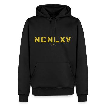 Römische Zahl Geburtsjahr Made in 1965 - Männer Premium Bio Hoodie - Schwarz - Vorne - Nico (187cm)