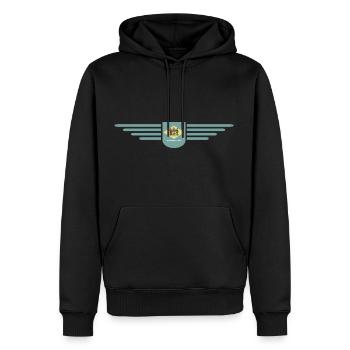 Delaware Fan T-Shirt – Küste & Charme - Männer Premium Bio Hoodie - Schwarz - Vorne - Nico (187cm)