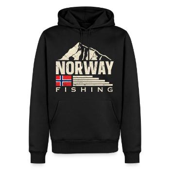 Norwegen Angeln Angler Angeltour - Männer Premium Bio Hoodie - Schwarz - Vorne - Nico (187cm)