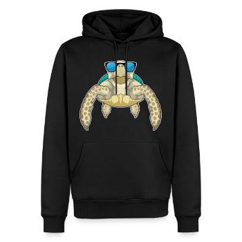 Turtle Sunglasses - Men’s Premium Organic Hoodie - black - Front - Nico (187cm)