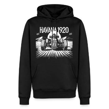 Voiture de course vintage T shirt Havana Retro Look Homme - Sweat à capuche Premium bio Homme - noir - Devant - Nico (187cm)