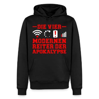 Computers THE FOUR HORSEMEN OF THE MODERN APOCALYPSE - Men’s Premium Organic Hoodie - black - Front - Nico (187cm)