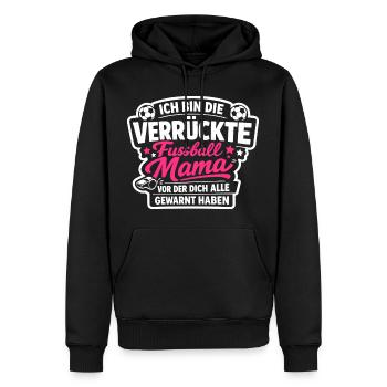 The Crazy Soccer Mom Funny - Men’s Premium Organic Hoodie - black - Front - Nico (187cm)