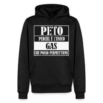 Peto Perche Unico Gas - Männer Premium Bio Hoodie - Schwarz - Vorne - Nico (187cm)