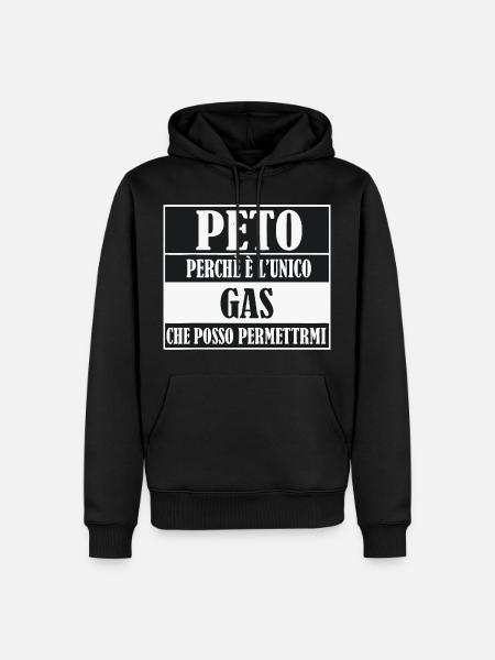 Peto Perche Unico Gas - Männer Premium Bio Hoodie - Schwarz