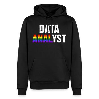 Data Analyst - Männer Premium Bio Hoodie - Schwarz - Vorne - Nico (187cm)