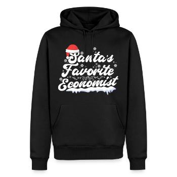 Santa's Favorite Economist Christmas Economist - Sweat à capuche Premium bio Homme - noir - Devant - Nico (187cm)