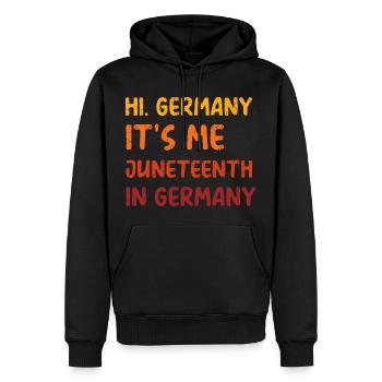 Tees juneteenth coole sprüche abstufung der farben - Männer Premium Bio Hoodie - Schwarz - Vorne - Nico (187cm)