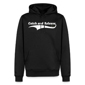 Catch and release catfish fishing - Men’s Premium Organic Hoodie - black - Front - Nico (187cm)