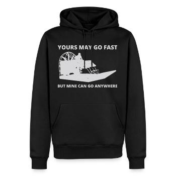Airboat Fanboat Airboating Planeboat Bateau de marais - Sweat à capuche Premium bio Homme - noir - Devant - Nico (187cm)