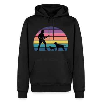 Gitarrist Pet Dog Animal Musiker Bassist - Männer Premium Bio Hoodie - Schwarz - Vorne - Nico (187cm)