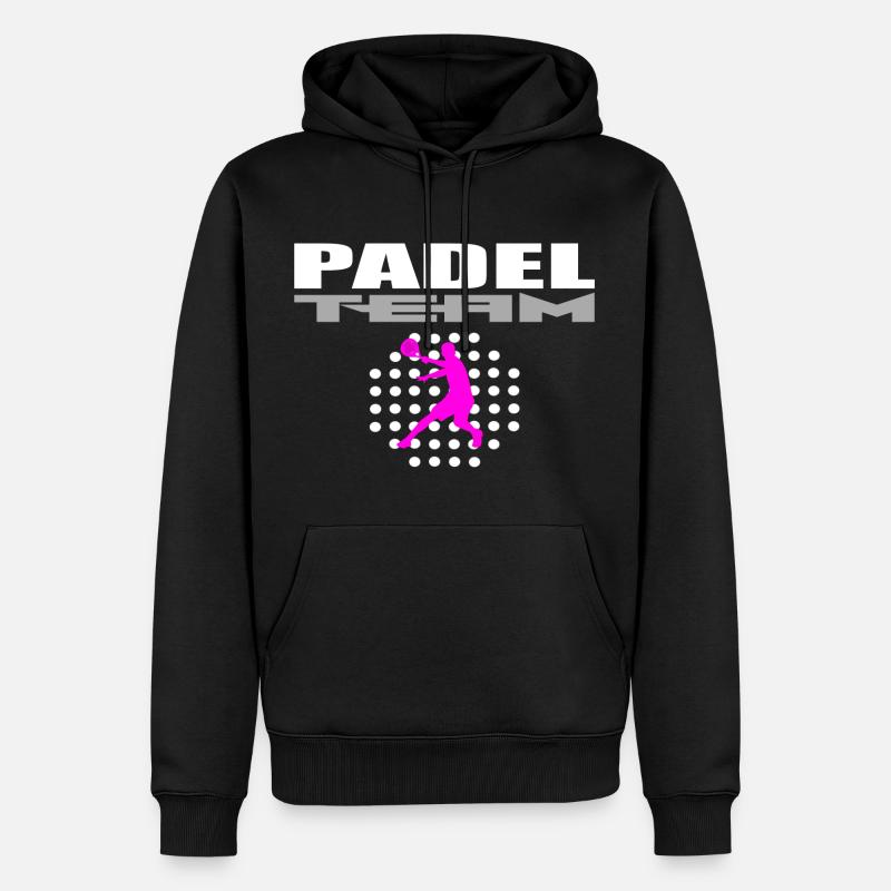 Équipe de padel - Sweat à capuche Premium bio Homme - noir
