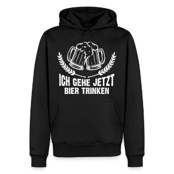 Bier trinken Saufen Party Urlaub Feiern Alkohol - Männer Premium Bio Hoodie - Schwarz - Vorne - Nico (187cm)