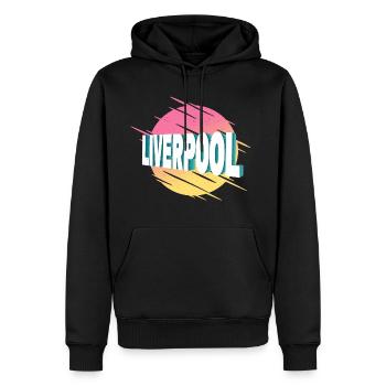 Liverpool England Großbritannien UK Stadt Schrift - Männer Premium Bio Hoodie - Schwarz - Vorne - Nico (187cm)