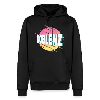 Koblenz Deutschland Stadt Schrift Vintage Retro - Männer Premium Bio Hoodie - Schwarz - Vorne - Nico (187cm)