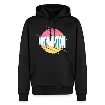 Northampton Angleterre Royaume-Uni City Font - Sweat à capuche Premium bio Homme - noir - Devant - Nico (187cm)