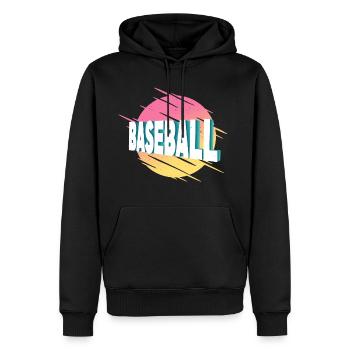 Baseball Sports Police Vintage Retro Home Run - Sweat à capuche Premium bio Homme - noir - Devant - Nico (187cm)
