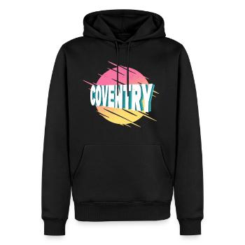 Coventry England Großbritannien UK Stadt Schrift - Männer Premium Bio Hoodie - Schwarz - Vorne - Nico (187cm)
