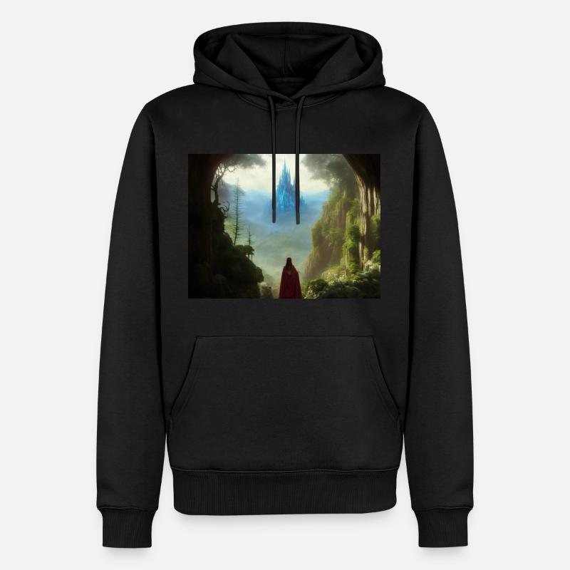 Le chemin du héros - Sweat à capuche Premium bio Homme - noir