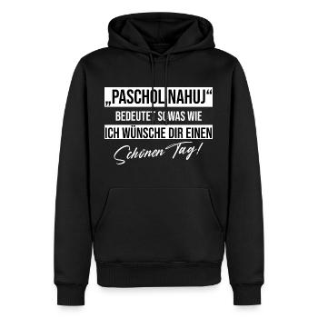 Russland Russisches Sprichwort Paschol Nachuij - Männer Premium Bio Hoodie - Schwarz - Vorne - Nico (187cm)