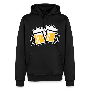 XZwei Originale Bayern (dreifarbig) - Männer Premium Bio Hoodie - Schwarz - Vorne - Nico (187cm)