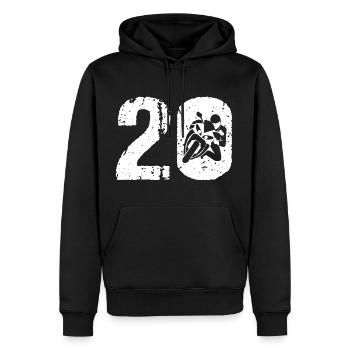Moto 20 Motocycliste Moto - Sweat à capuche Premium bio Homme - noir - Devant - Nico (187cm)