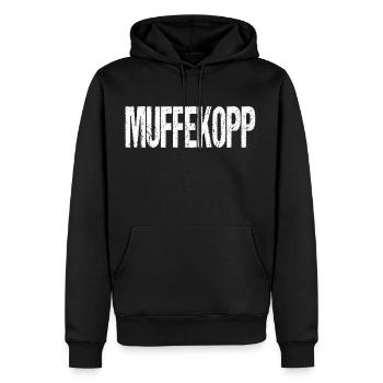 Westerwald Spruch Geschenk - Hui Wäller - Männer Premium Bio Hoodie - Schwarz - Vorne - Nico (187cm)
