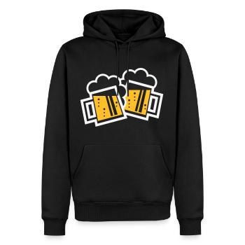 XZwei Originale Bayern (2 / NEG) - Männer Premium Bio Hoodie - Schwarz - Vorne - Nico (187cm)