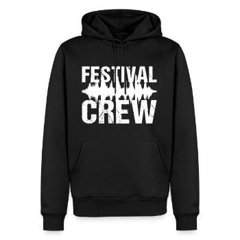 Festival Crew Music Festival Party - Sweat à capuche Premium bio Homme - noir - Devant - Nico (187cm)