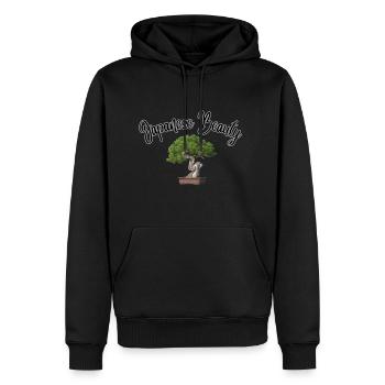 Japanischer Schönheitsbonsai - Männer Premium Bio Hoodie - Schwarz - Vorne - Nico (187cm)