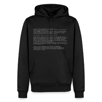 Working Hours Health & Safety Guidance You Wear - Men’s Premium Organic Hoodie - black - Front - Nico (187cm)