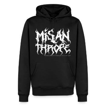 Misanthrope Horror - Sweat à capuche Premium bio Homme - noir - Devant - Nico (187cm)