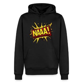 Naaaaaa - Männer Premium Bio Hoodie - Schwarz - Vorne - Nico (187cm)