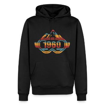 Skibrille Skifahrer Skifahrerin Geburtstag 1960 - Männer Premium Bio Hoodie - Schwarz - Vorne - Nico (187cm)