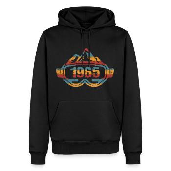 1965 Skier Skier Year of construction Birthday - Men’s Premium Organic Hoodie - black - Front - Nico (187cm)