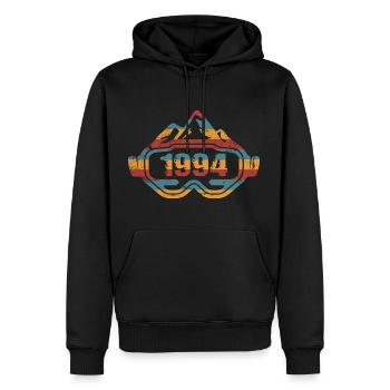Skibrille Ski Skifahrer Geburtstag 1994 - Männer Premium Bio Hoodie - Schwarz - Vorne - Nico (187cm)