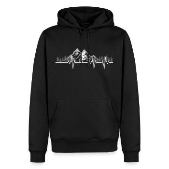 Cycle de l’énergie vitale - Sweat à capuche Premium bio Homme - noir - Devant - Nico (187cm)