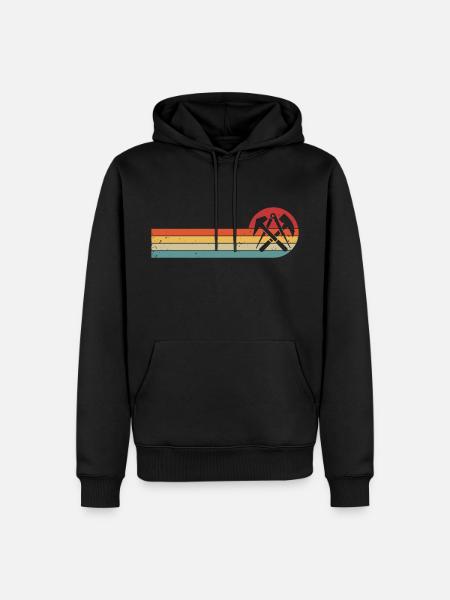 Dachdecker Zunftzeichen Dachdeckermeister - Männer Premium Bio Hoodie - Schwarz