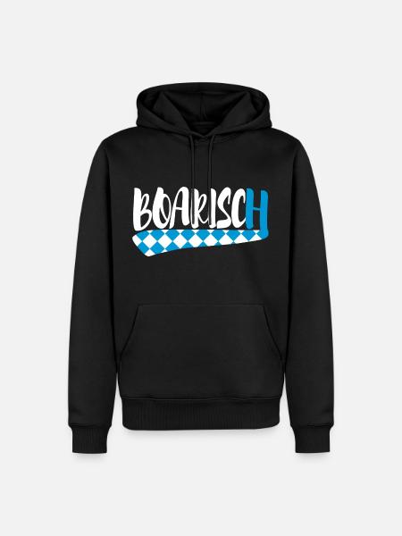 Boarisch - Männer Premium Bio Hoodie - Schwarz