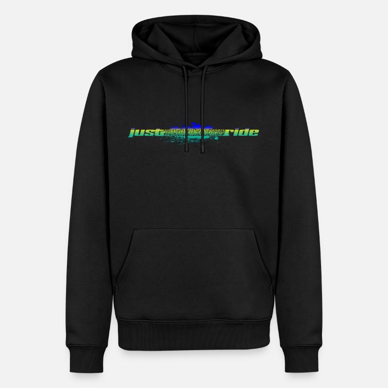 Just Ride - Männer Premium Bio Hoodie - Schwarz