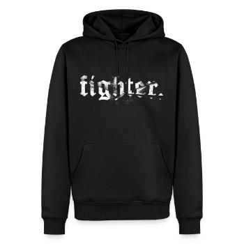 FischerS fighter. broken in white - Men’s Premium Organic Hoodie - black - Front - Nico (187cm)