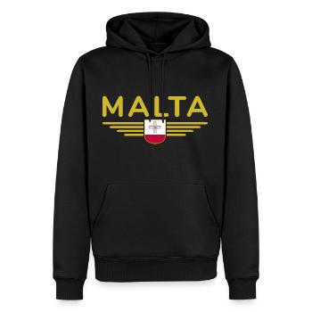 Malta T-Shirt – Für Insel-Fans - Männer Premium Bio Hoodie - Schwarz - Vorne - Nico (187cm)