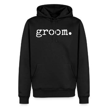 Junggesellenabschied. Bräutigam, um Geschenke zu sein. Bräutigam. Pferd - Männer Premium Bio Hoodie - Schwarz - Vorne - Nico (187cm)