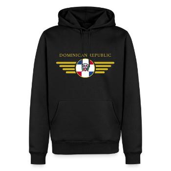 J’aime la République dominicaine Design T-Shirt - Sweat à capuche Premium bio Homme - noir - Devant - Nico (187cm)